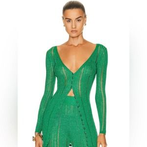 Cult Gaia Laila Knit Coverup in Vine XS
